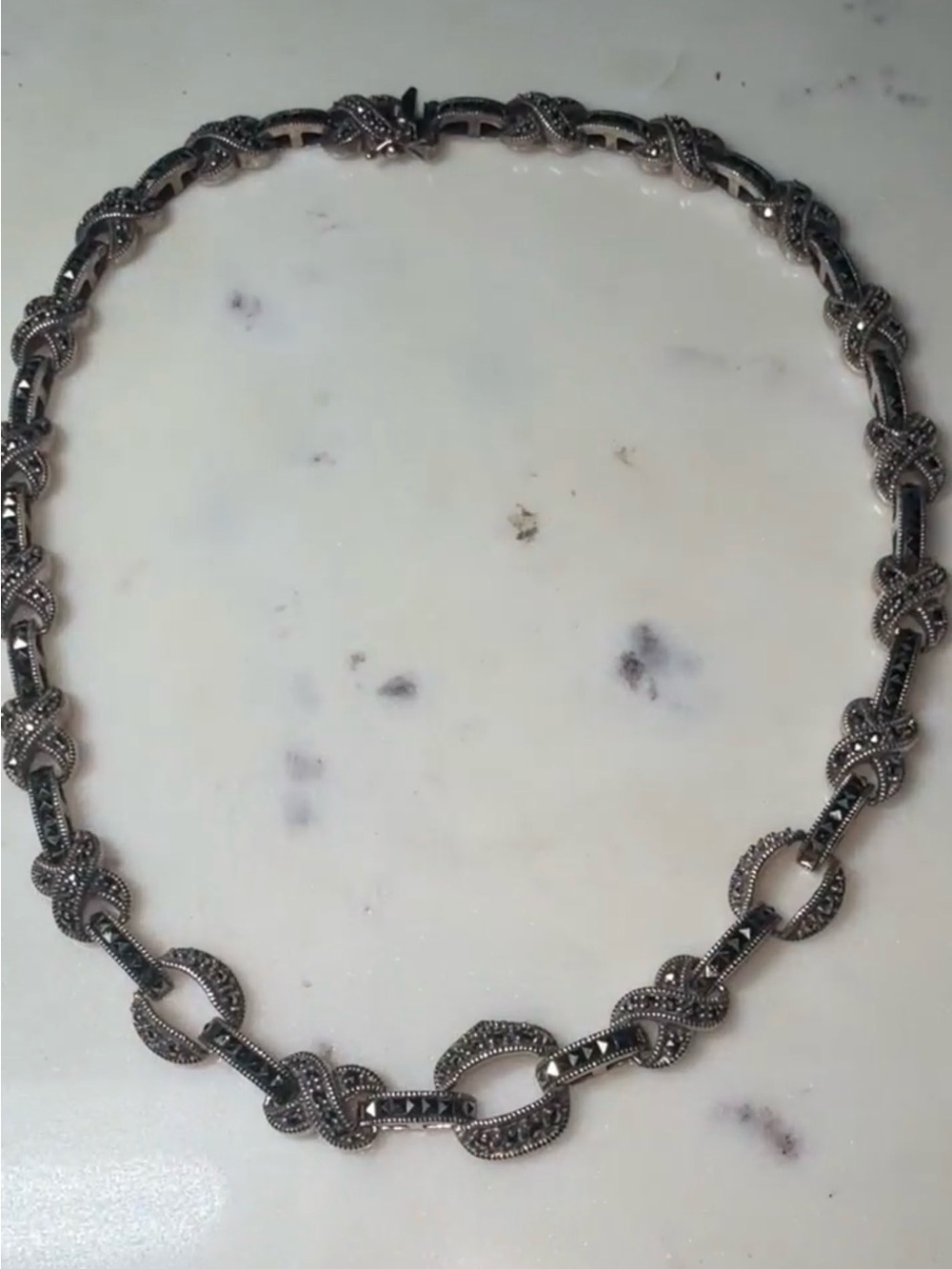 Judith Jack Sterling Marcasite Necklace